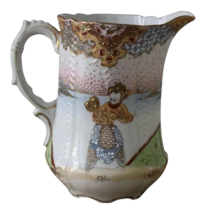 Japanese Moriage Painted Pitcher