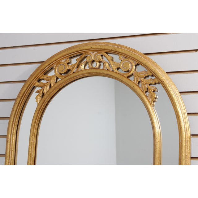 Hollywood Regency Uttermost Gold Gilt Hollywood Regency Dome Top Mirror For Sale - Image 3 of 14