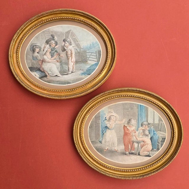 William Hamilton, The House of Cards & Barefoot, 1700s, Engravings, Framed, Set of 2 For Sale - Image 14 of 14