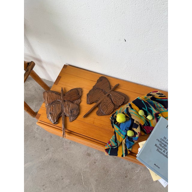 Antique Butterfly Wall Decorations, 1900s, Set of 2 For Sale - Image 15 of 18