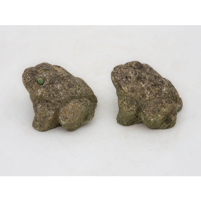 Pair of Reconstituted Stone Frog Garden Ornaments, England 1970s For Sale In New York - Image 6 of 6