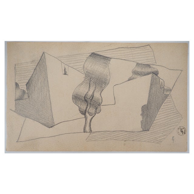 Léopold Survage, Cubist Landscape, Original Drawing For Sale