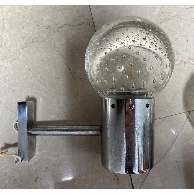 Metal Sun Wall Lamps by Gino Sarfatti and Archimede Seguso for Seguso, 1960s, Set of 2 For Sale - Image 7 of 8