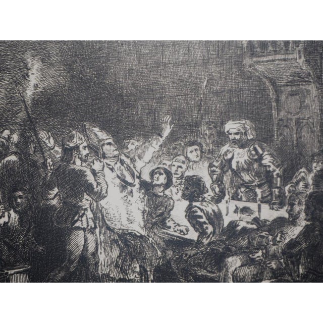 Modern Eugène Delacroix, The Bishop of Liège, 1873, Signed Engraving For Sale - Image 3 of 5