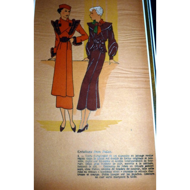 Matched Pair of 1931 Jean Patou Art Deco Pochoirs Autumn/Winter Paris Couture For Sale - Image 4 of 4
