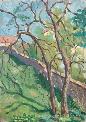 Original Impressionism Oil Painting: Spring Landscape, Ukrainian Artist (1961) 38-27