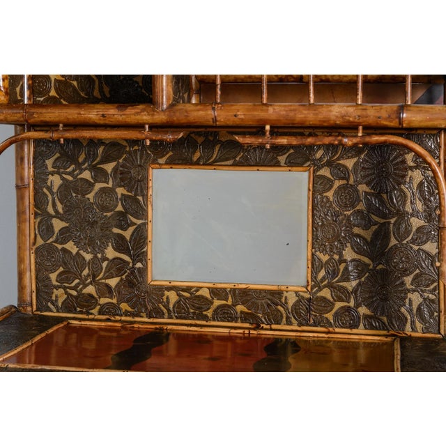 Antique French Bamboo & Lacquer Etagere, 19Th. C. For Sale - Image 10 of 17