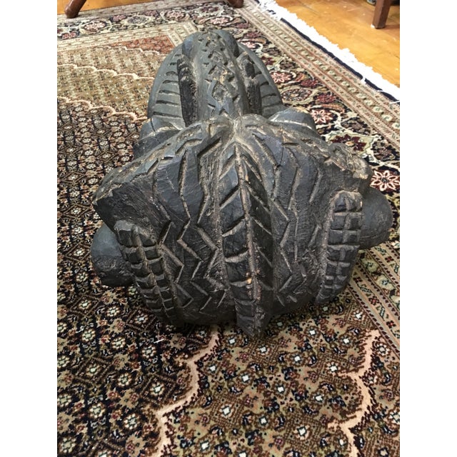 Wood Large Vintage Bamileke West African Carved Mask For Sale - Image 7 of 10
