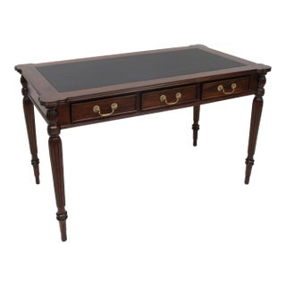 Legacy Leather Top Desk - Brown Walnut For Sale