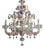 Six-Light Murano Chandelier by Zanchi For Sale