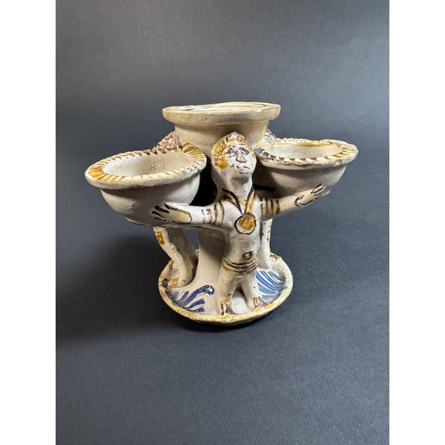Laertina Majolica Salt Cellar, 1700s For Sale - Image 7 of 16