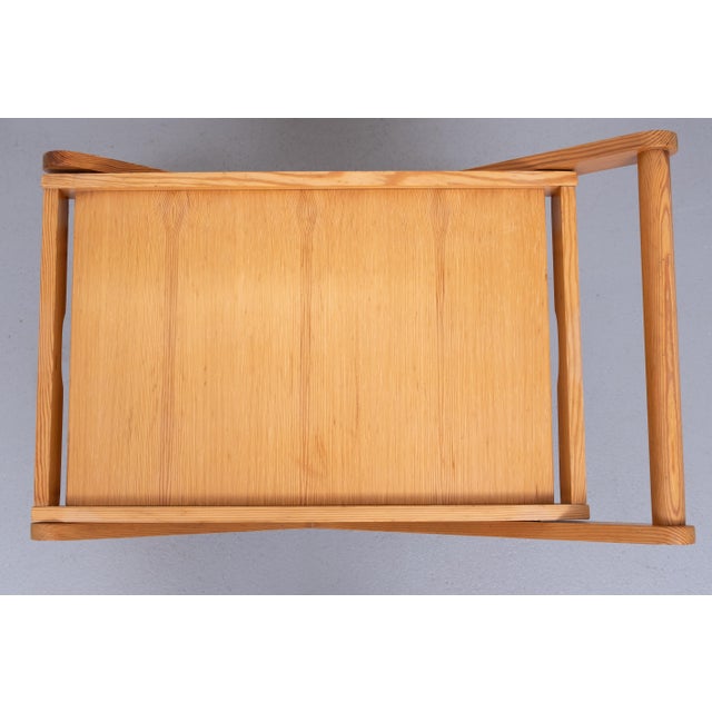 Serving Trolley in Pine with Wheels, 1970s For Sale - Image 9 of 11