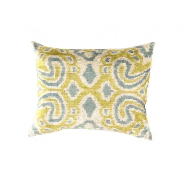 Turkish Pasargad Velvet Ikat Throw Pillow (Ti 129) For Sale - Image 3 of 3