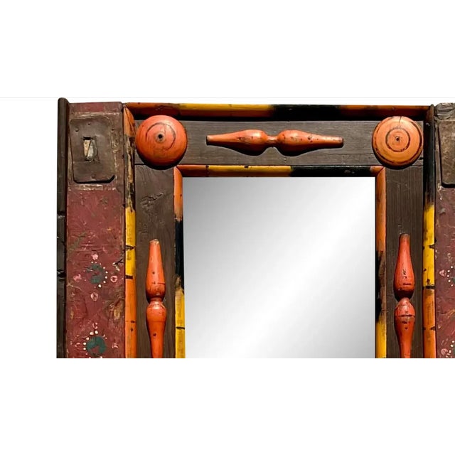 Vintage Boho Found Object Assemblage Mirror For Sale - Image 10 of 13