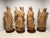 Set of 4 Republic Era Chinese Wood Hand Carved Gods / Immortals Statues Aprox. dimensions: 14"H x 5"W Good vintage...