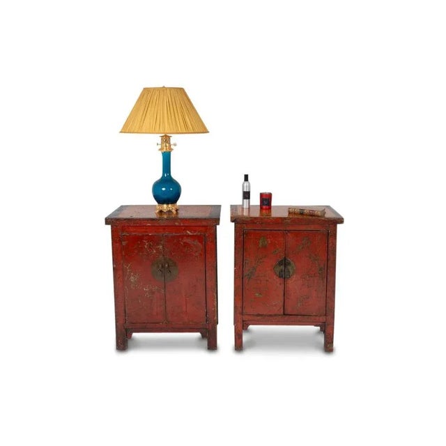 19th Century Chinese Red Lacquer Sideboards, Set of 2 For Sale - Image 12 of 13