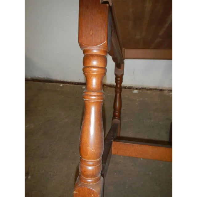 1970s Beech Coffee Table with Stools, Set of 3 For Sale - Image 5 of 9