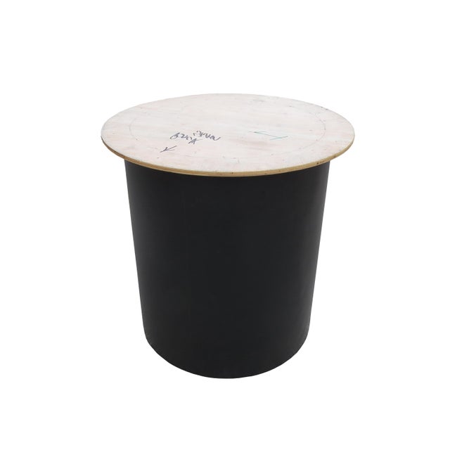 Postmodern Vintage Large Round Postmodern Laminate Cylinder / Drum Table Base For Sale - Image 3 of 7
