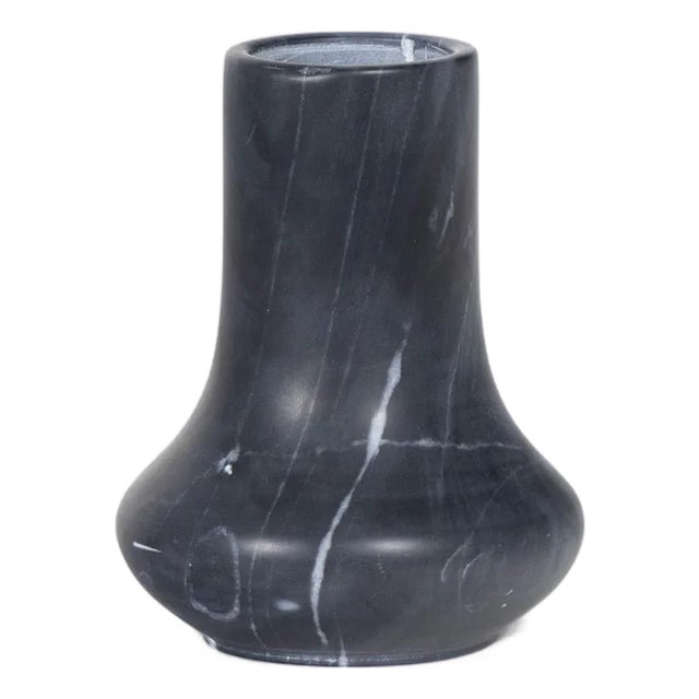 Regina Andrew Jasper Marble Vase Small, Black For Sale