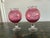Vintage Cranberry Etched Vase For Sale - Image 4 of 6