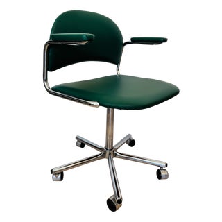 Vintage Dark Green Office Chair by Kovona, Czechoslovakia, 1970s For Sale