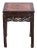 Chinese Carved Hardwood and Pink Marble Pedestal Table, late 19th century, a square top inset with marble. 20.5" H x 16" W...