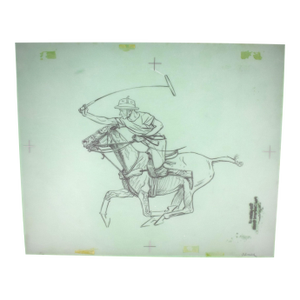 Paul Brown Polo Pencil on Acetate Drawing 6