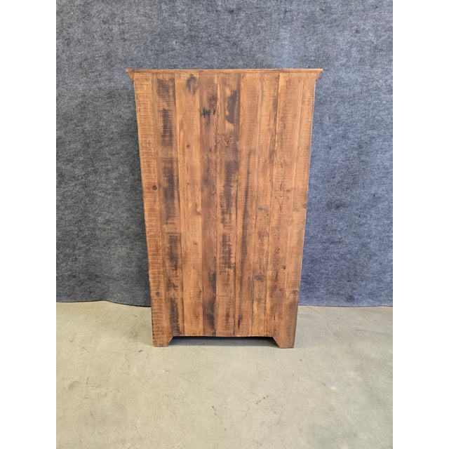 Auburn Rustic Solid Wood Display Cabinet For Sale - Image 8 of 9