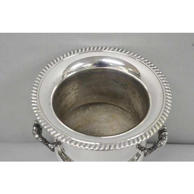 Metal Vintage Traditional Wma Rogers Silver Plated Trophy Cup Urn Champagne Chiller Bar Ice Bucket For Sale - Image 7 of 17