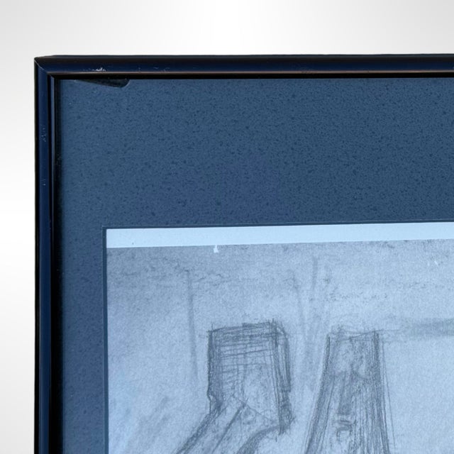 Metal Vintage Subirachs Santa Cena 1987 Sagrada Familia Barcelona Original Print, Framed For Sale - Image 7 of 12