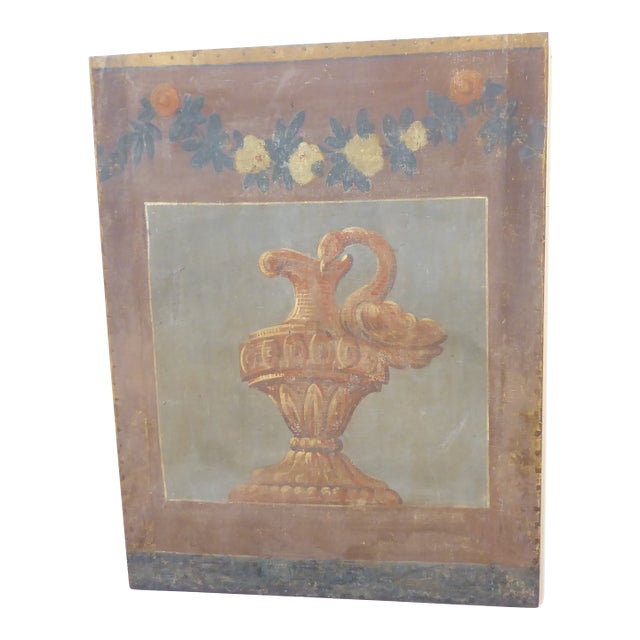 18th Century French Linen Screen Fragment For Sale