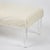 Textile Custom Bench Newly Upholstered in a Wool / Alpaca Fabric, Italy With Lucite Legs For Sale - Image 7 of 9