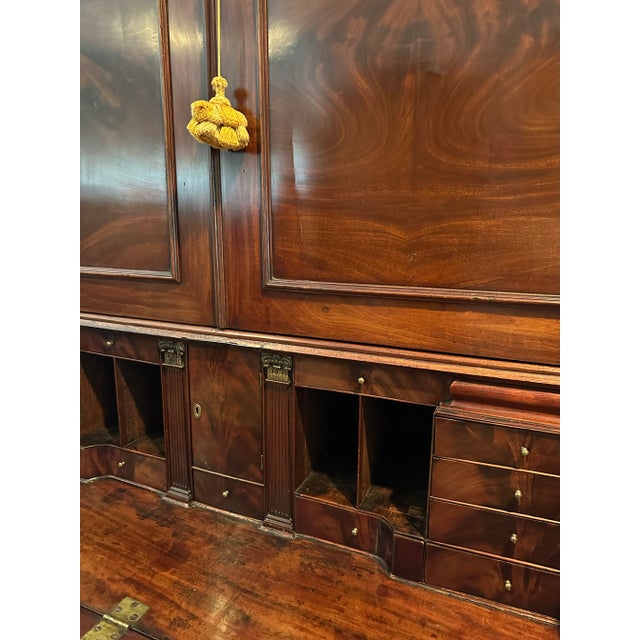 Chestnut Late 18th Century George III Burled Walnut Secretary For Sale - Image 8 of 13