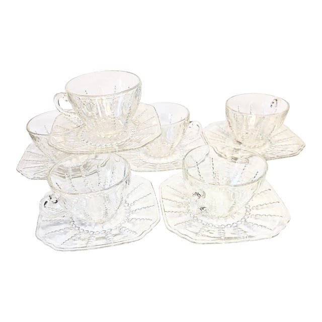 Vintage Coastal Starburst Teaset- Set of Twelve For Sale