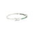 Metal Vintage Style Emerald and Diamond Sterling Silver Bangle Bracelet For Sale - Image 7 of 11