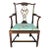 Mid 18th Century English Chippendale Elm Upholstered Seat Dining Armchair For Sale
