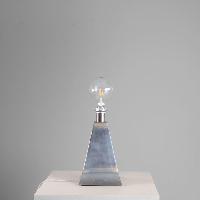 Steel Table Lamps, 1970, Set of 2 For Sale - Image 9 of 18