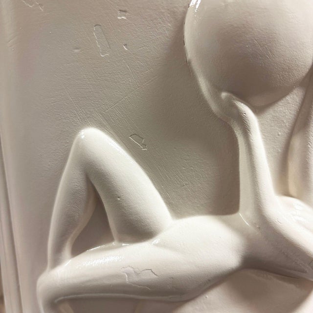 Cream Art Deco Nude Bubble Girl #4600 White Vase by Pacific Pottery For Sale - Image 8 of 9