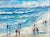 Nautical Sunlit Beach Day – Original Coastal Oil Painting by J. Morgan, Framed 20" X 15.5" For Sale - Image 3 of 4