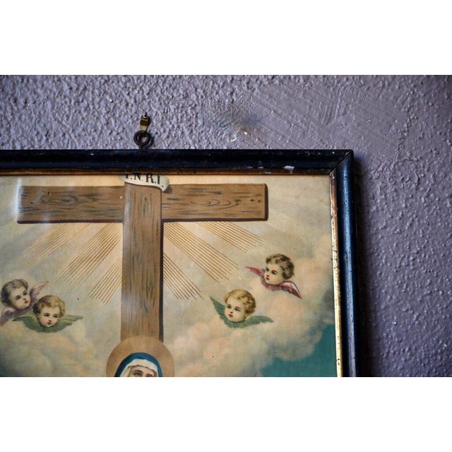 Our Lady of the 7 Sorrows, 19th Century, Chromolithograph, 1800s For Sale - Image 6 of 8