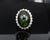 Modern Late 20th Century Massive 26.18ct Green Tourmaline 1.83ct Diamond 18k White Gold Ring Size 4.75 For Sale - Image 3 of 18