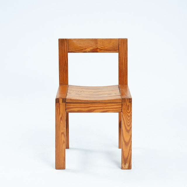 Vintage Pine Dining Chairs with Visible Joints, 1960s, Set of 4 For Sale - Image 13 of 17