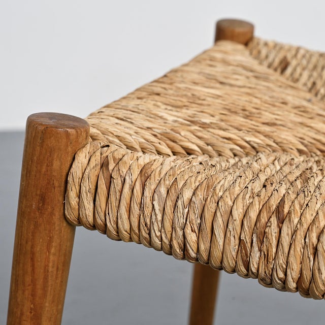 Brown Stool by Sigune Daläge for Meisterkreis Hannover, 1958 For Sale - Image 8 of 13
