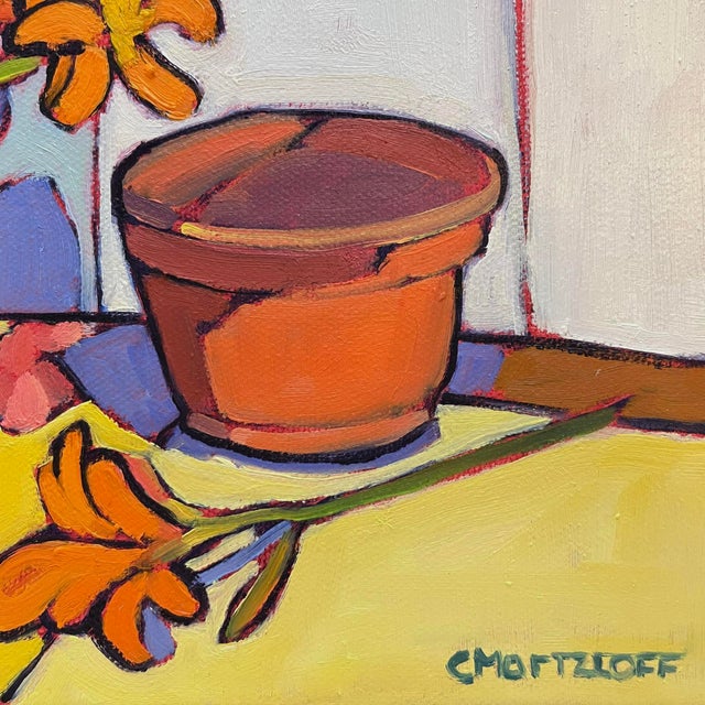 Tiger Lilies and Terracotta, Modern Botanical Oil Painting For Sale In New York - Image 6 of 7