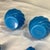 Mid 20th Century Antique Blue Opaline Glass Vanity Bottles With Swirl Pattern - Pair For Sale - Image 5 of 6
