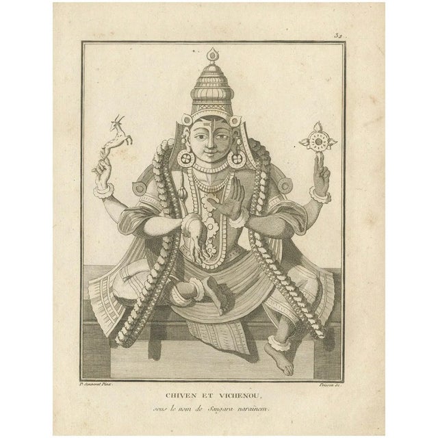 Ganesha as Pollear, 1806, Engraving on Paper For Sale