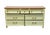 Late 20th Century Bassett Furniture Ticino Collection Cream Painted 57" Double Dresser W. Solid Cherry Top 238-96-237 For Sale - Image 5 of 13