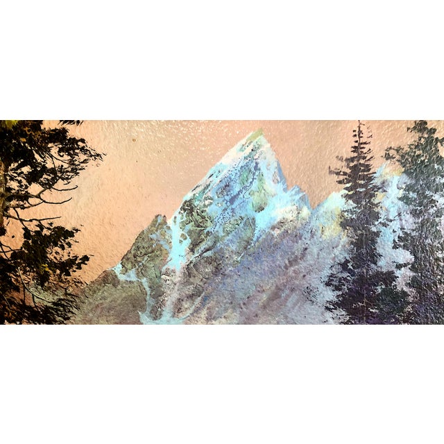 American American West Mountain and Bull Elk Landscape, by Ted Blaylock For Sale - Image 3 of 8