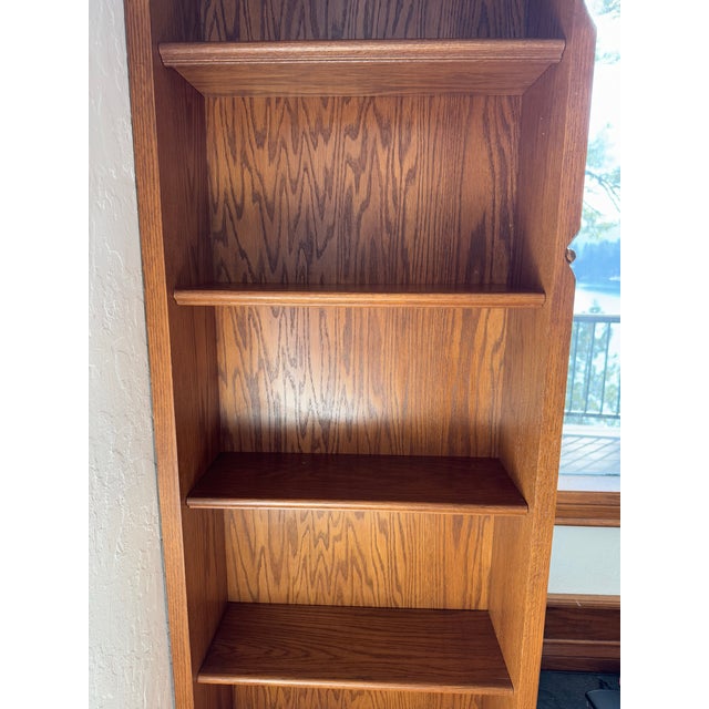 Brown Rare 1990s Disney Ray Kinman Custom Wood Carved Bookcases, Pair, Signed For Sale - Image 8 of 12