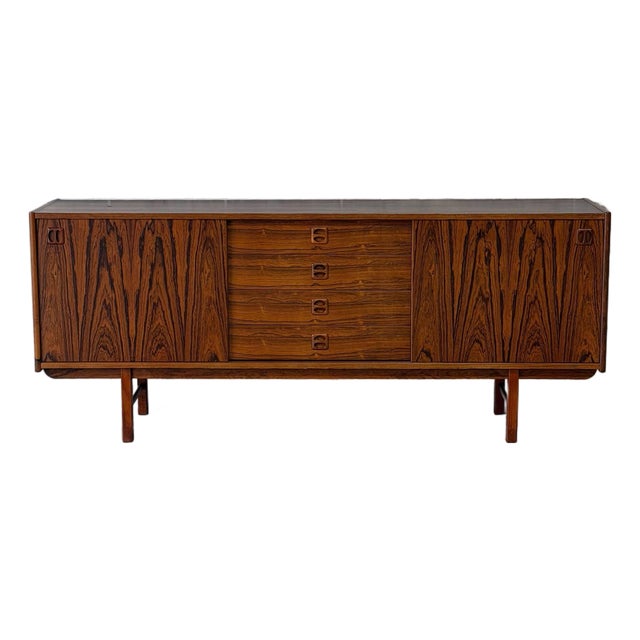 Rosewood Low Credenza Sideboard in Style of Ladoga Erik Wortz Sweden Mid-Century Modern 1960s For Sale